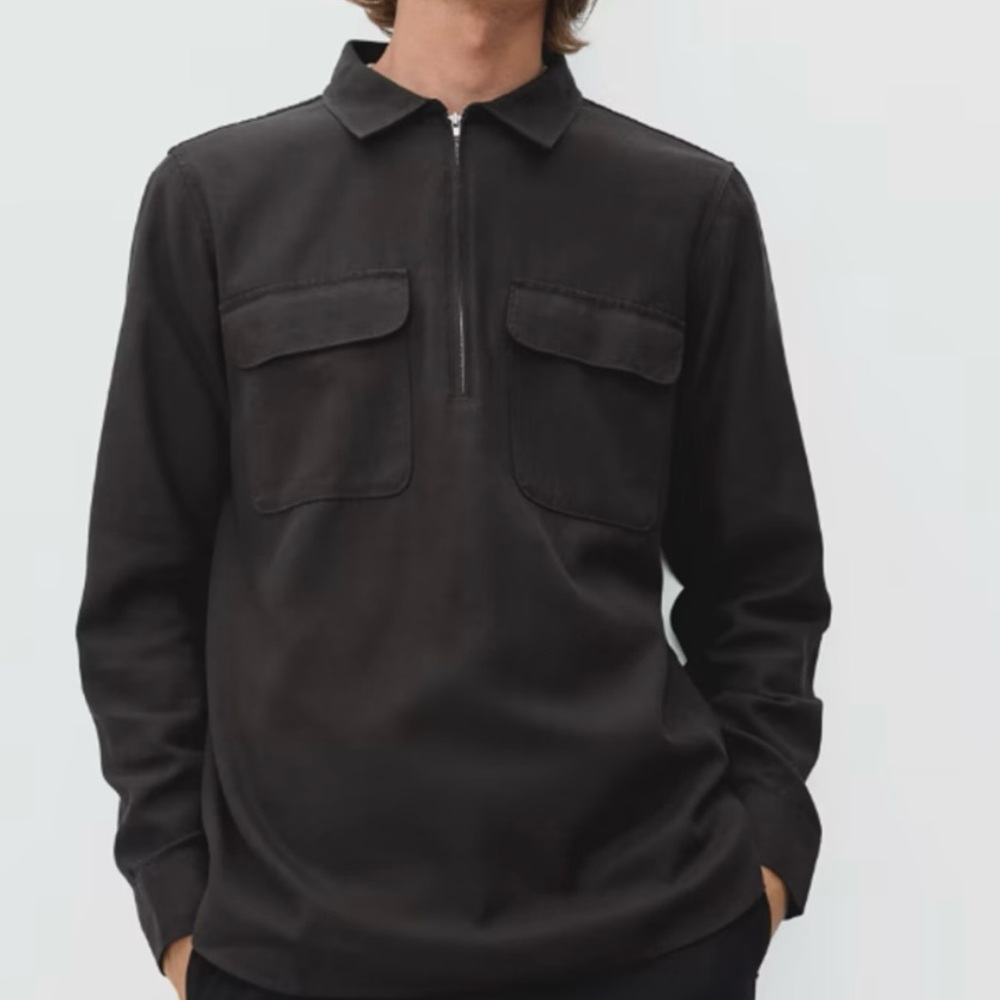 Everlane The Quarter-Zip Popover Shirt